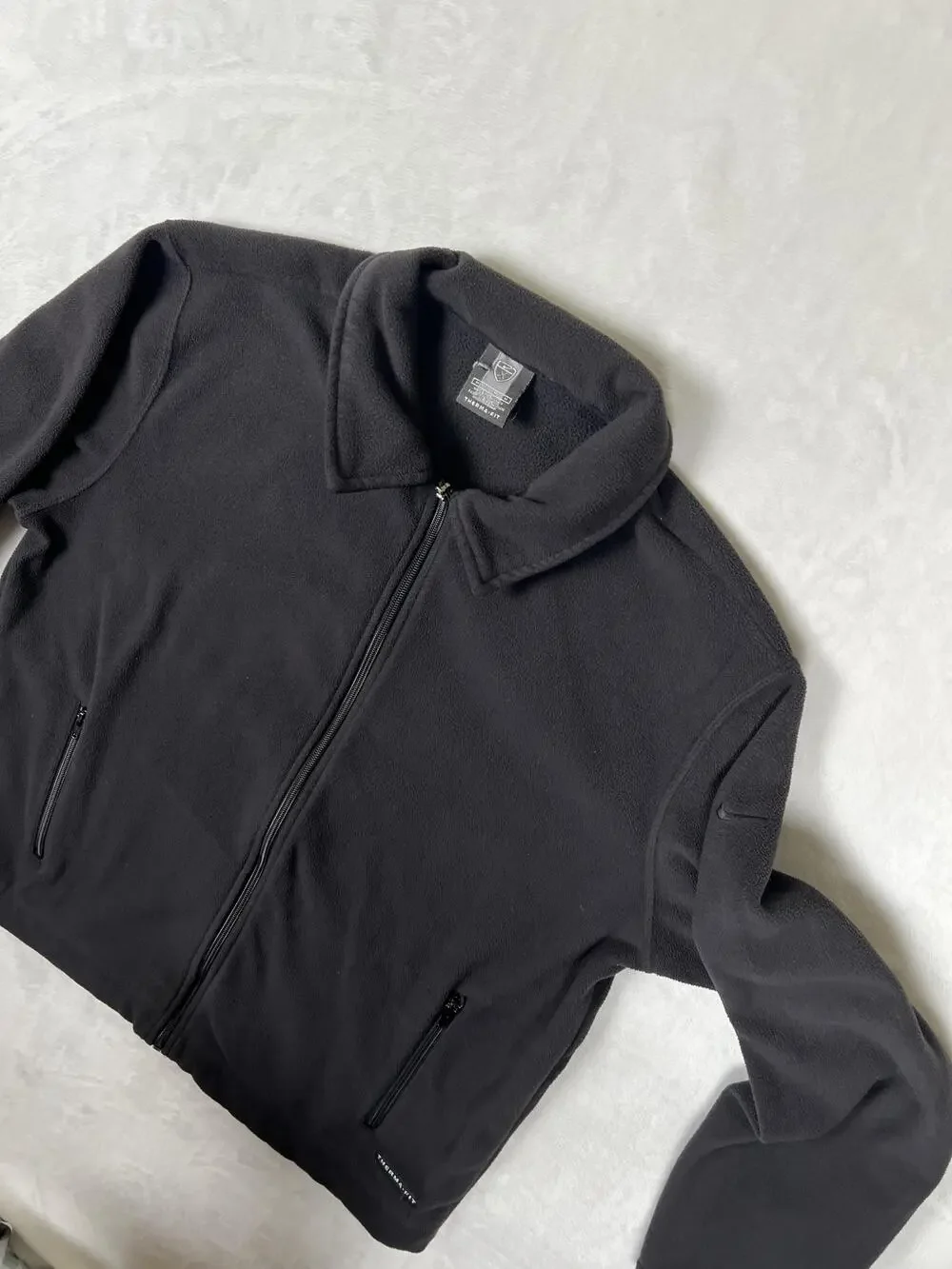 Nike Golf Therma-FIT Fleece Jacket Mens Medium Black Full Zip Collared Layer